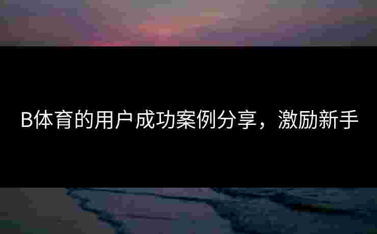 B体育的用户成功案例分享，激励新手