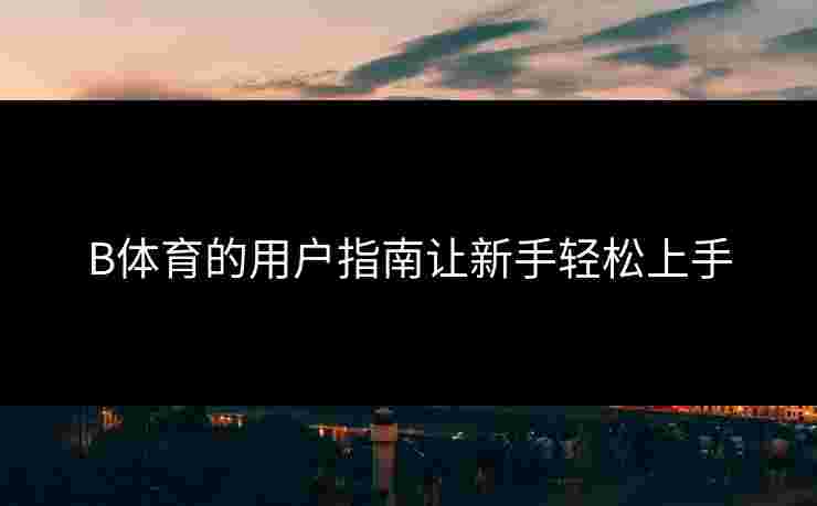 B体育的用户指南让新手轻松上手