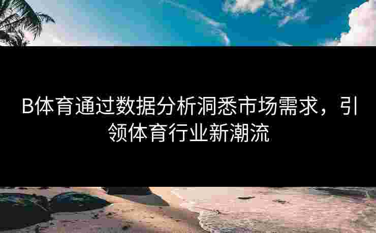B体育通过数据分析洞悉市场需求，引领体育行业新潮流