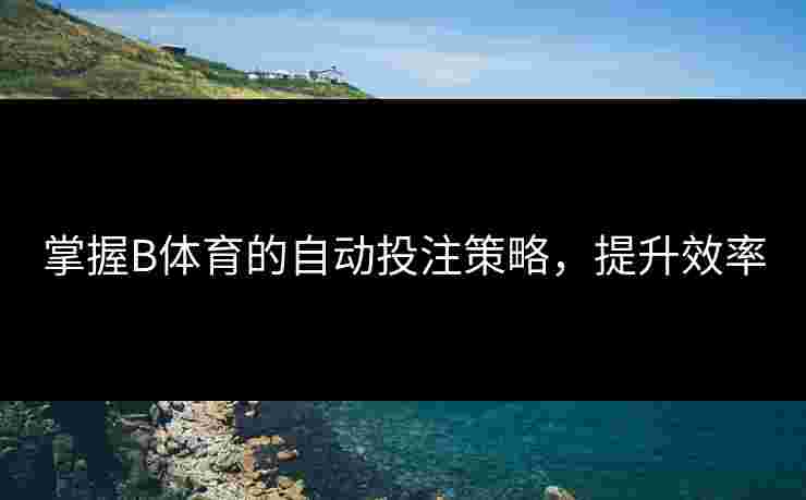 掌握B体育的自动投注策略，提升效率