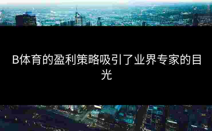 B体育的盈利策略吸引了业界专家的目光